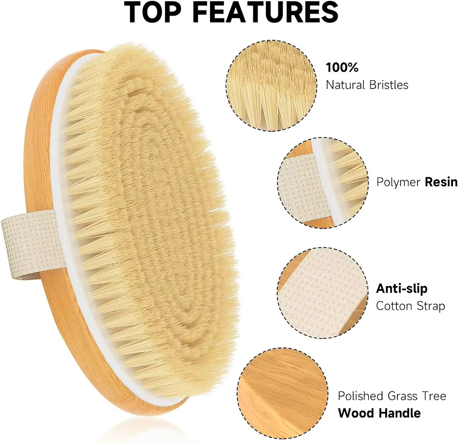 Shiva Wooden Body Bath Brush