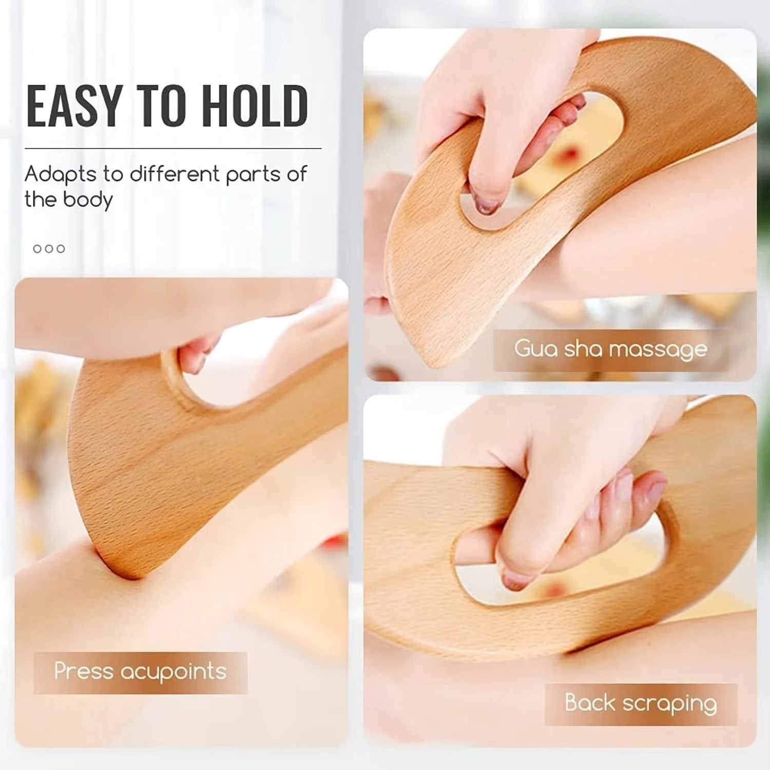Shiva Wooden Gua Sha Body Massage Tool