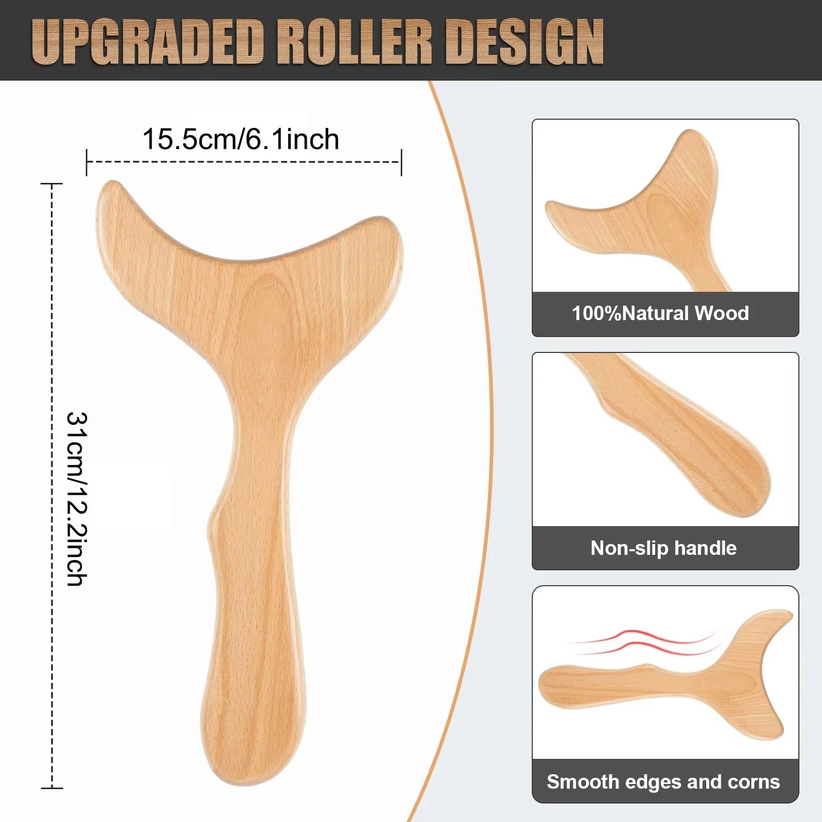 Shiva Wooden Lymphatic Drainage Massage Paddle