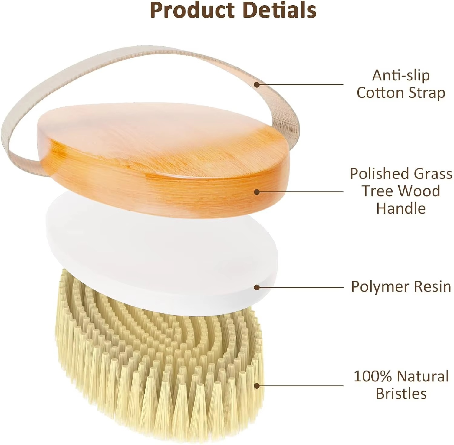 Shiva Wooden Body Bath Brush