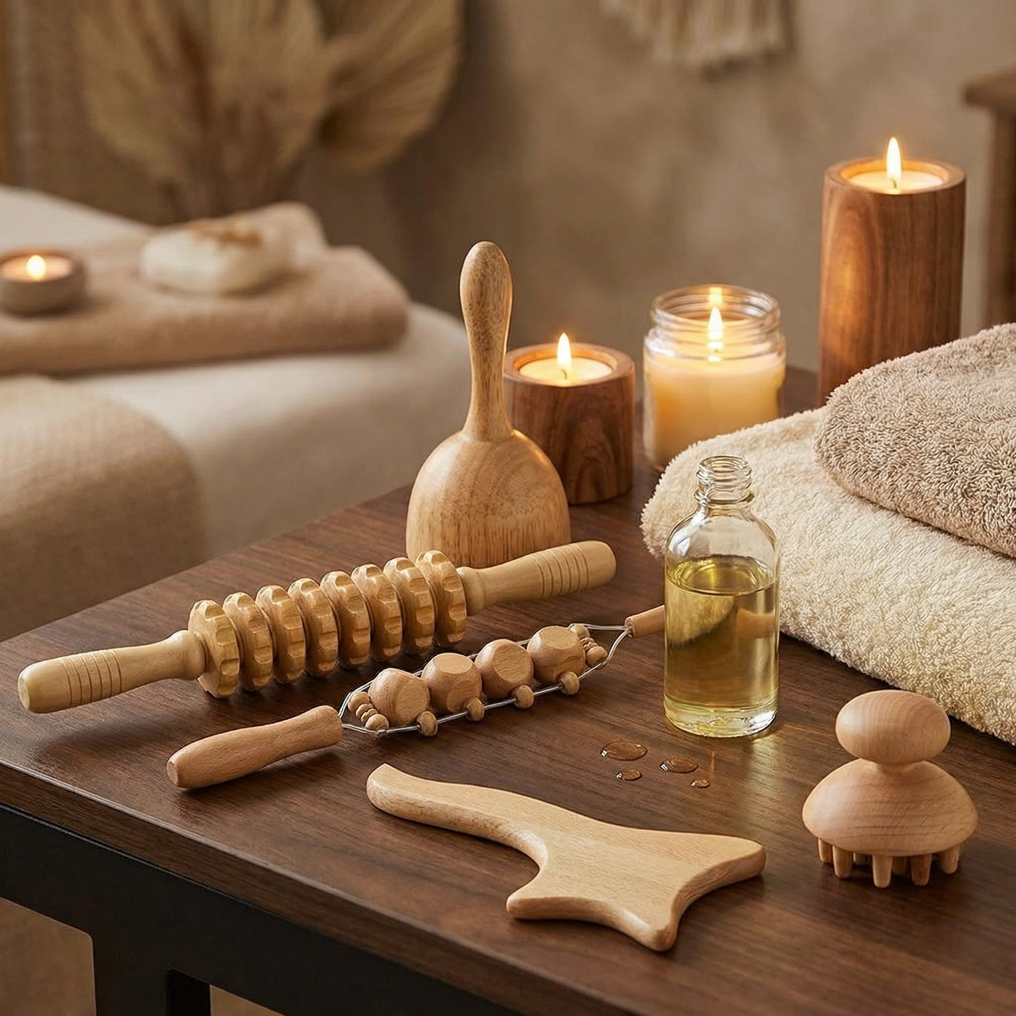 Shiva 6-in-1 Wooden Massage Set