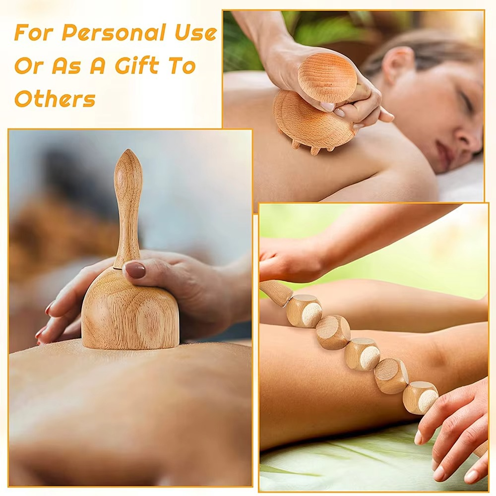 Shiva 6-in-1 Wooden Massage Set