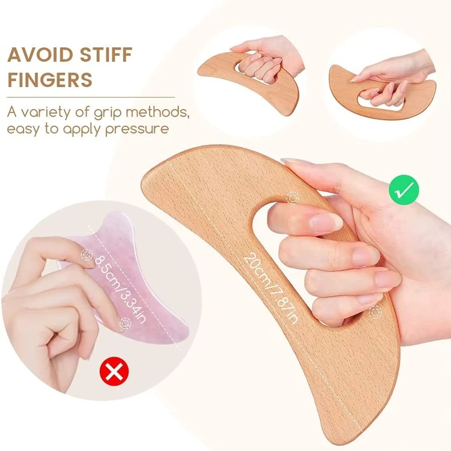 Shiva Wooden Gua Sha Body Massage Tool
