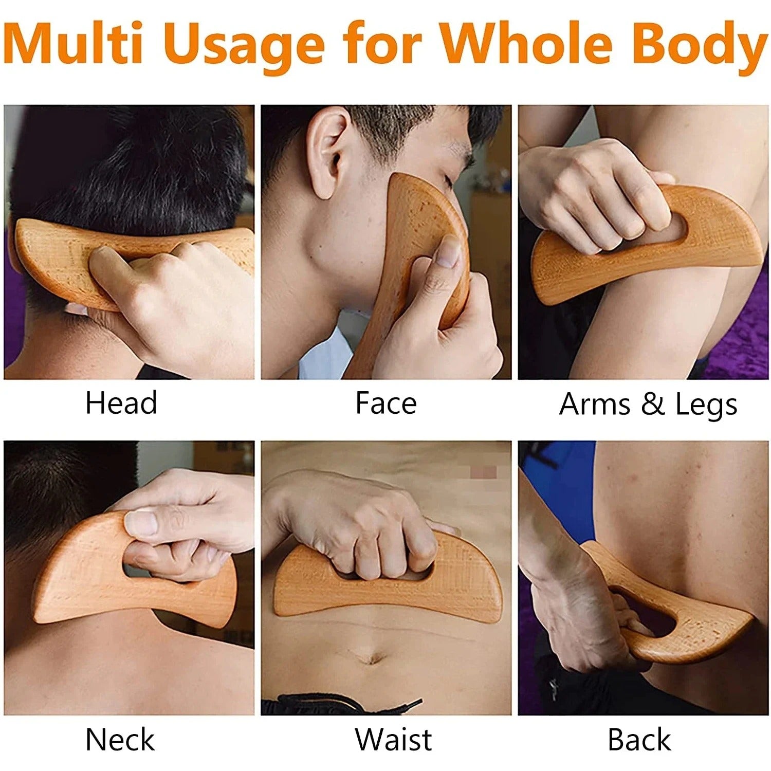 Shiva Wooden Gua Sha Body Massage Tool